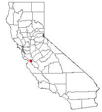 Location of San Juan Bautista, California