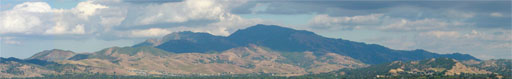 View of Mt. Diablo from  above the city of 