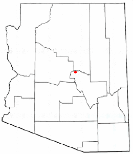 Location of Pine, Arizona