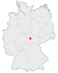 Map of Germany showing Gotha