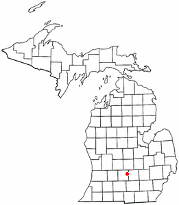 Location of Dimondale, Michigan