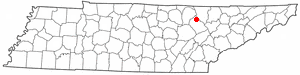 Location of Sunbright, Tennessee