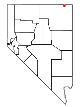 Location of Jackpot, Nevada