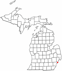 Location of Harper Woods, Michigan