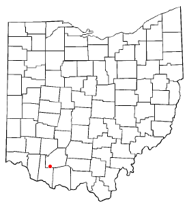 Location of Mowrystown, Ohio