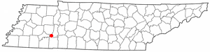 Location of Sardis, Tennessee