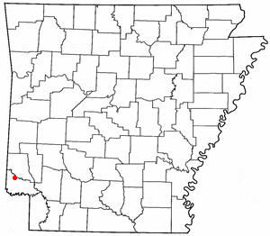 Location of Winthrop, Arkansas