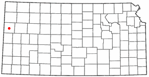 Location of Sharon Springs, Kansas