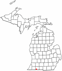 Location of White Pigeon, Michigan