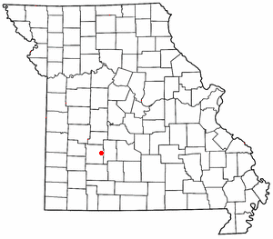 Location of Halfway, Missouri