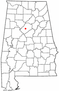Location of Edgewater, Alabama