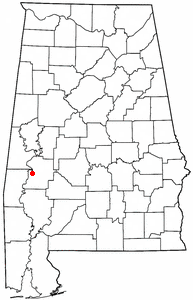 Location of Myrtlewood, Alabama