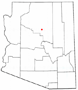 Location of Flagstaff, Arizona