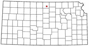 Location of Jewell, Kansas
