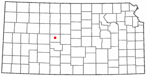 Location of La Crosse, Kansas