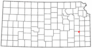 Location of Neosho Falls, Kansas