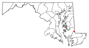 Location of Sharptown, Maryland