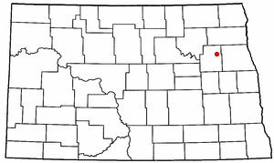 Location of Petersburg, North Dakota