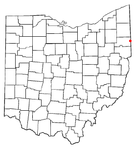 Location of Lowellville, Ohio