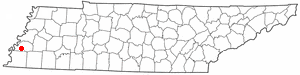 Location of Munford, Tennessee