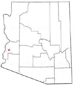 Location of Quartzsite, Arizona