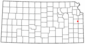 Location of Rantoul, Kansas