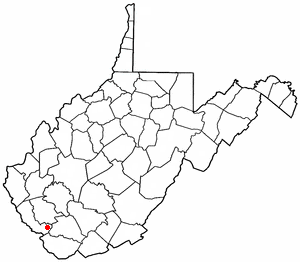 Location of Gilbert, West Virginia