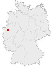 Map of Germany showing Gladbeck