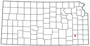 Location of Benedict, Kansas