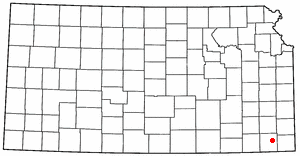 Location of Labette, Kansas