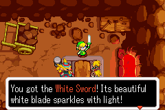 Link receiving the restored White Sword in .