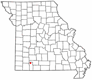 Location of Hurley, Missouri