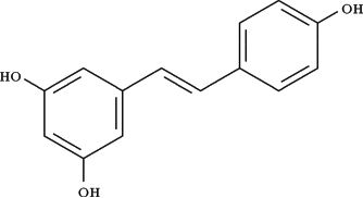 drawing of resveratrol molecule