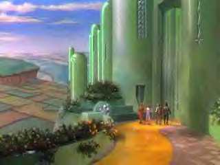 The fictional city of Oz as portrayed in the 1939 movie