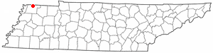 Location of Woodland Mills, Tennessee