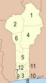 Departments of Benin