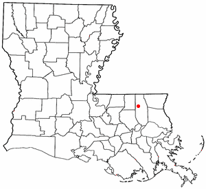 Location of Amite City, Louisiana
