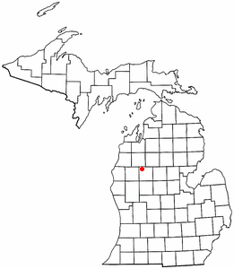 Location of Tustin, Michigan