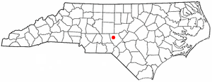 Location of Robbins, North Carolina