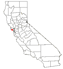 Location of Bolinas, California