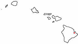 Location of Keaau, Hawaii