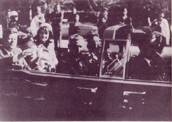 The presidential limousine shortly before the assassination