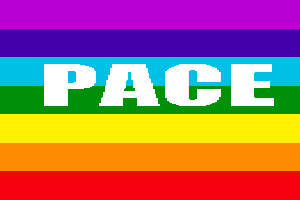 Rainbow peace flag