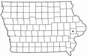 Location of Tipton, Iowa
