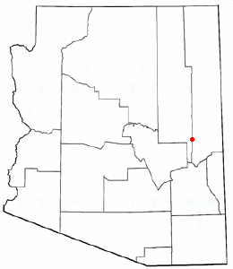 Location of McNary, Arizona