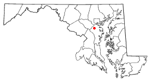 Location of Severn, Maryland