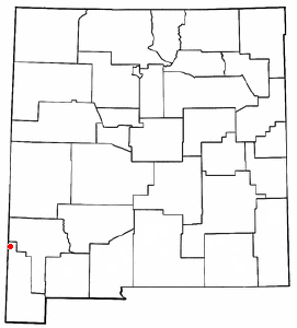 Location of Virden, New Mexico
