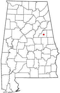Location of Ashland, Alabama