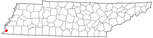 Location of Memphis, Tennessee