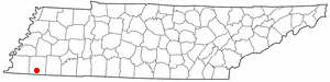 Location of Moscow, Tennessee